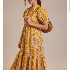 Anthropologie puff sleeve dress